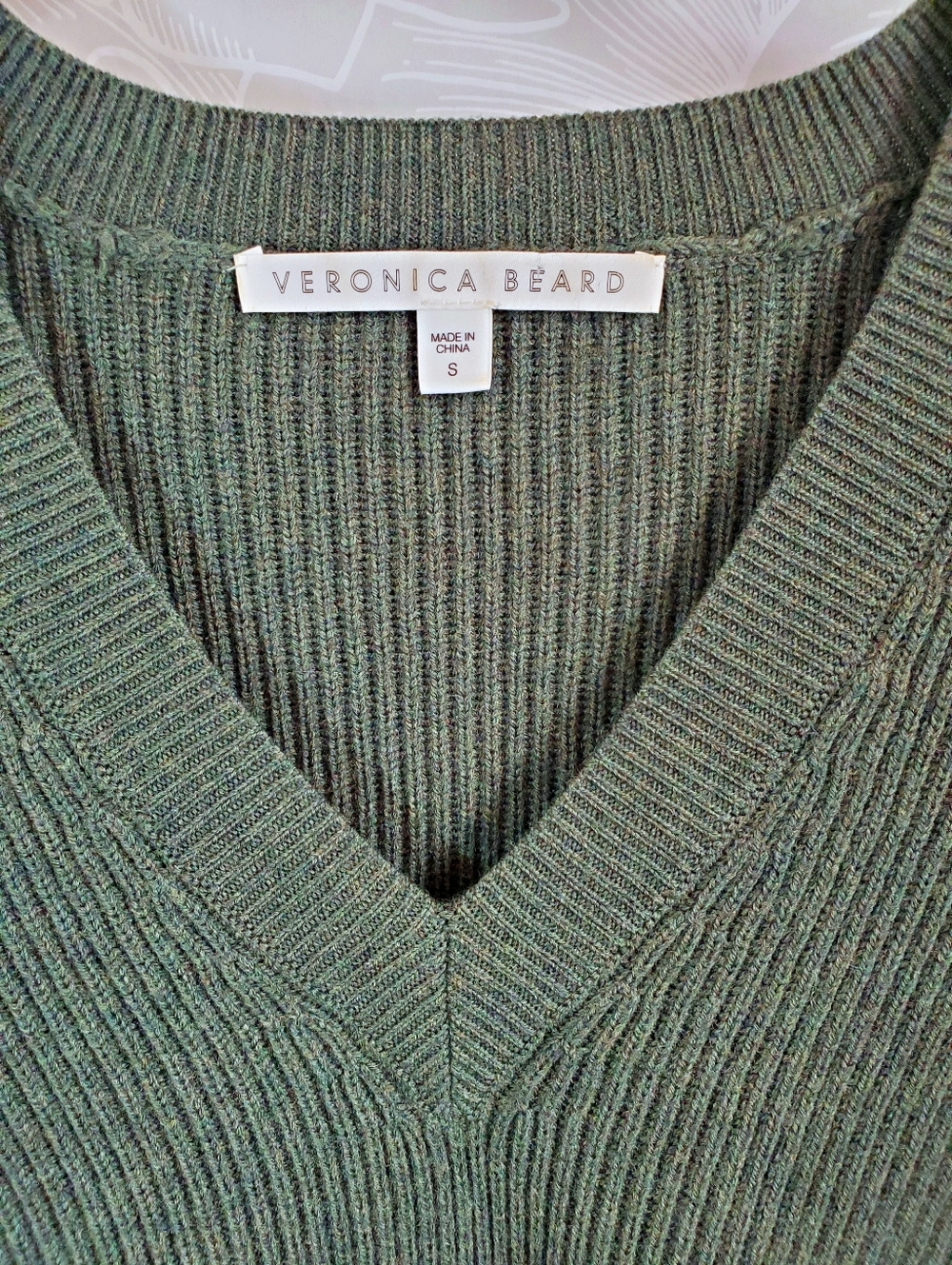 Veronica Beard Green Merino Wool Sweater Esme Puff Sleeve Womens Small - Picture 6 of 8
